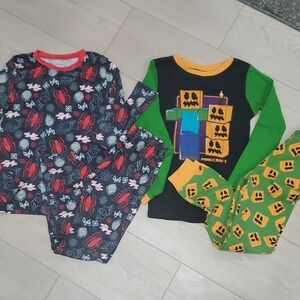 Cuddl Duds Kids Pajama Set - Red, Black, Green, and Yellow